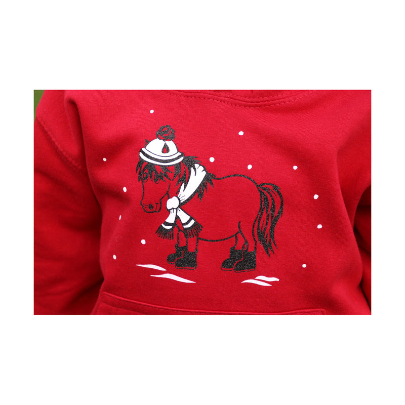 Christmas Snow Pony Glittering Hoodie