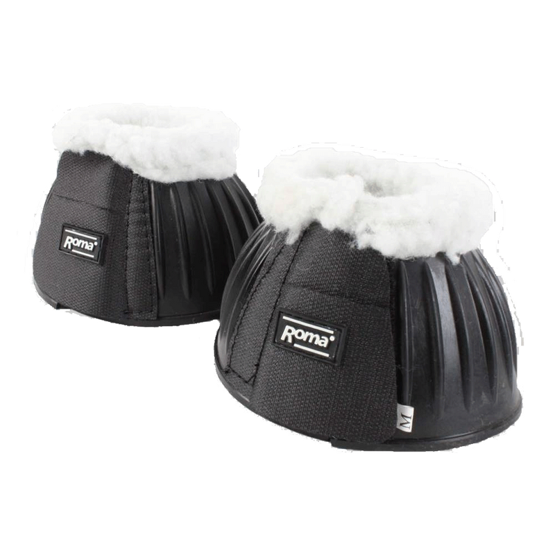 Roma Fleece Trim Rubber Bell Boots - Nags Essentials