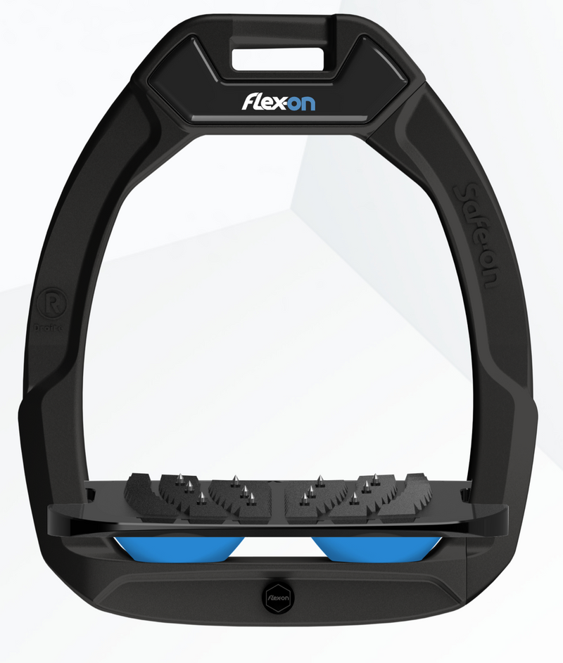 Flexon Safe-On Stirrups Black Frame - Inclined Ultra Grip