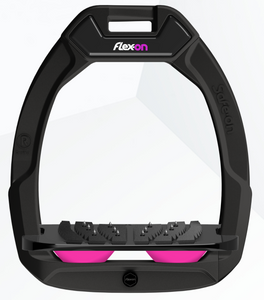 Flexon Safe-On Stirrups Black Frame - Inclined Ultra Grip