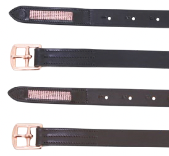 Rosciano Rose Gold Stirrup Leathers