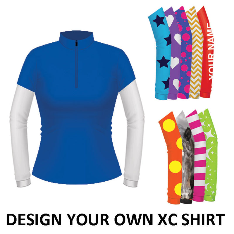 Equetech Junior Custom Cross Country Shirt - Royal - Nags Essentials