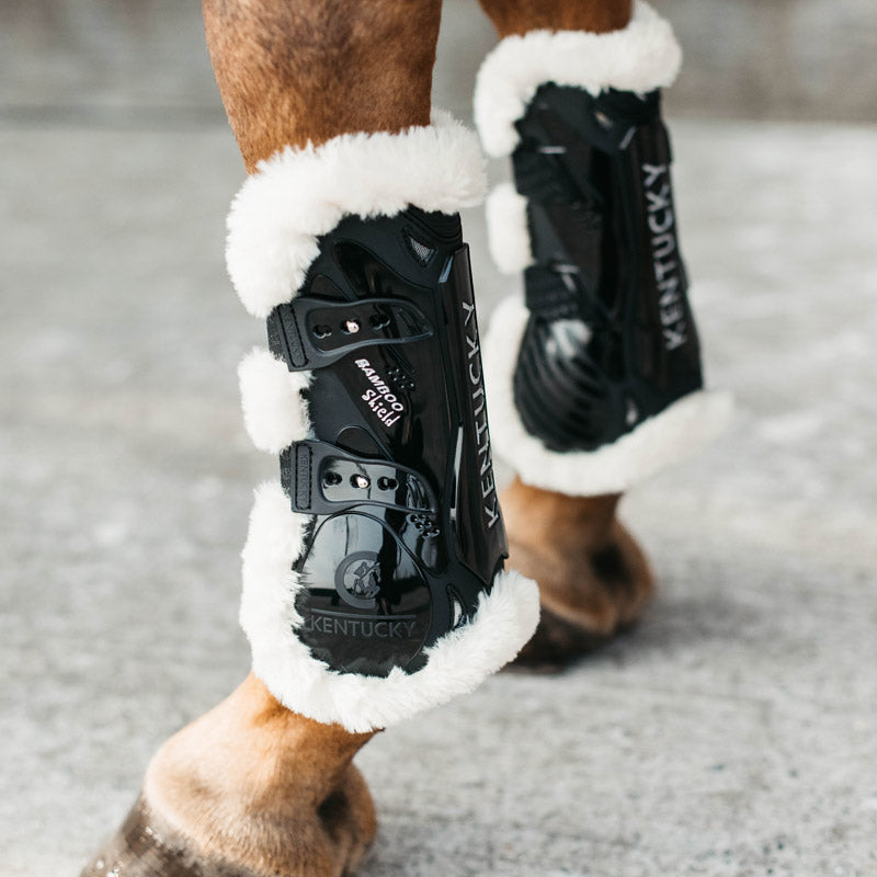 Kentucky Vegan Sheepskin Tendon Boots Bamboo Shield Elastic