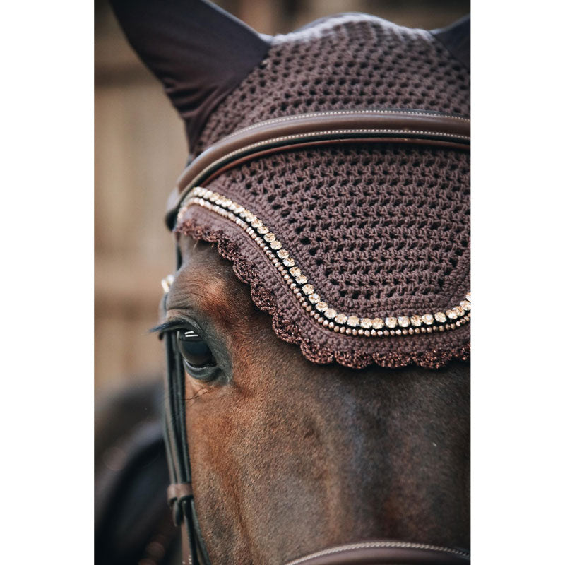 Kentucky Horsewear Fly Veil Wellington Stone and Pearl - Nags Essentials