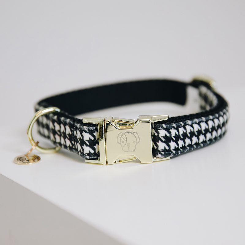 Kentucky Pied-de-Poule Dog Collar