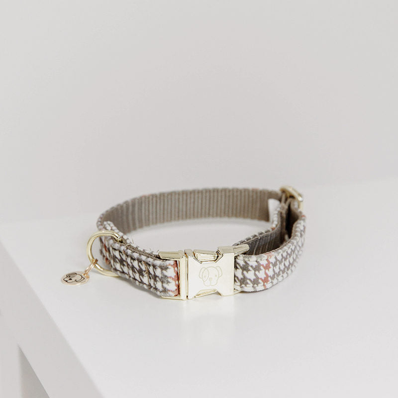 Kentucky Pied-de-Poule Dog Collar