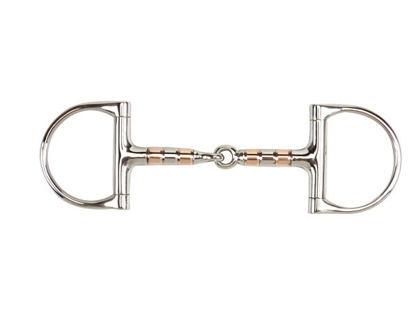 Korsteel Copper & Steel Roller Jointed Dee Ring Snaffle - Nags Essentials