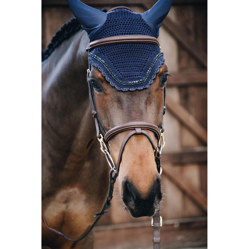 Kentucky Horsewear Fly Veil Wellington Stone and Pearl - Nags Essentials